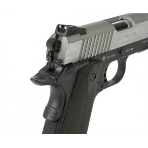 Страйкбольный пистолет Cybergun Colt 1911 Rail Gun Stainless Silver CO2 Full Metal - Blowback - 180531